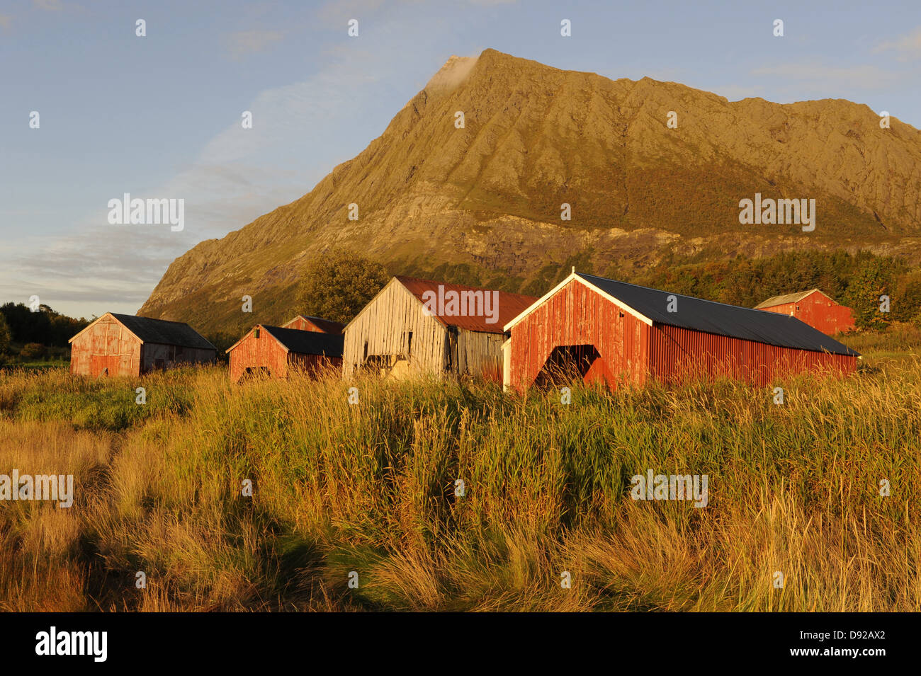 Hustadsundet, Lekanger, Sandhornøya, Nordland, Norwegen Stockfoto