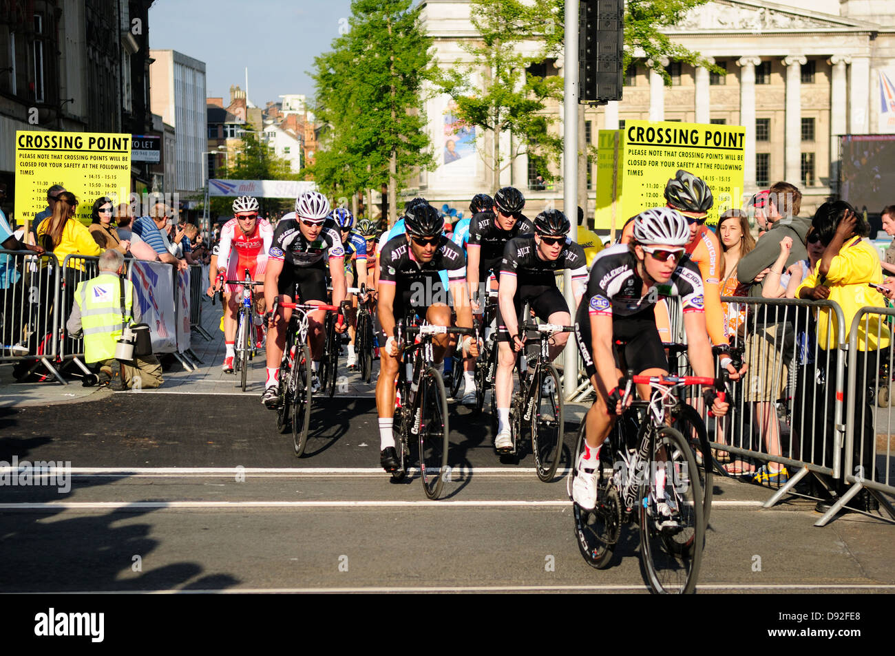 Milch-Rennen, Nottingham Stadtzentrum, 2013. Stockfoto