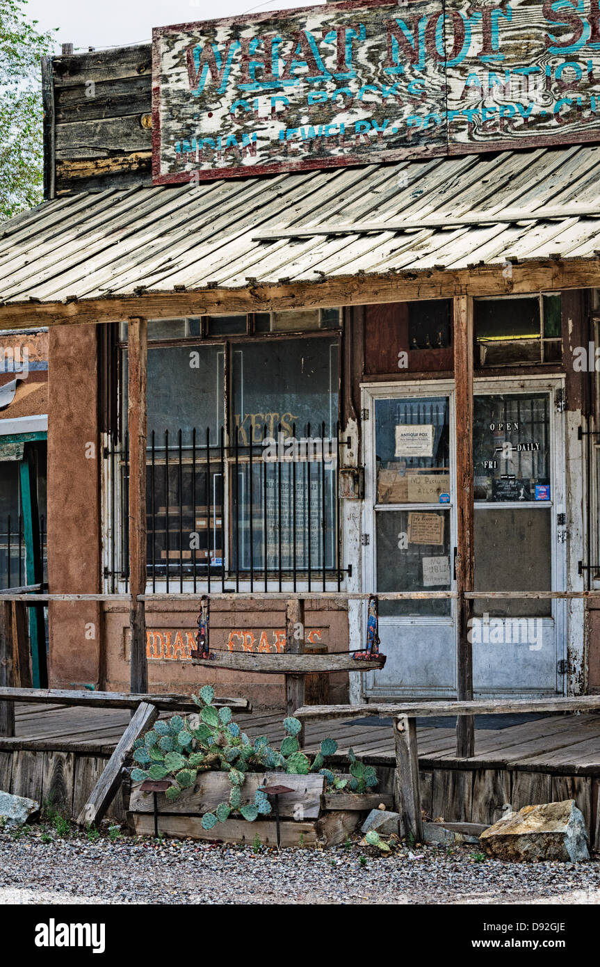 Was nicht Shop, 1st Street, Cerrillos, New Mexico Stockfoto