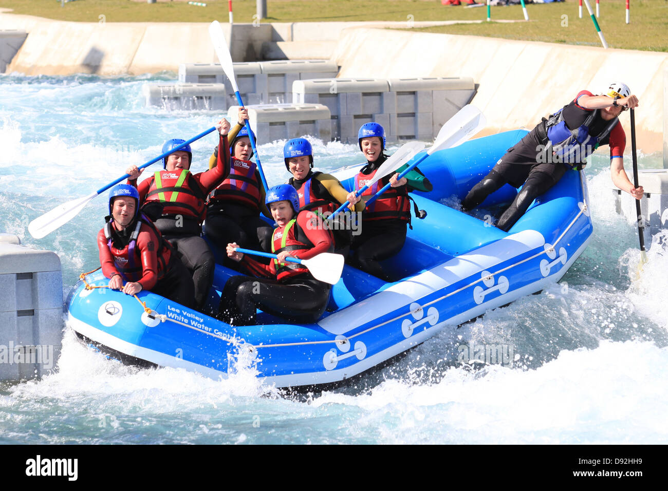 Weiß, Wasser, Extreme, Sport, Raft, Rafting, "Lee, Tal" Stockfoto