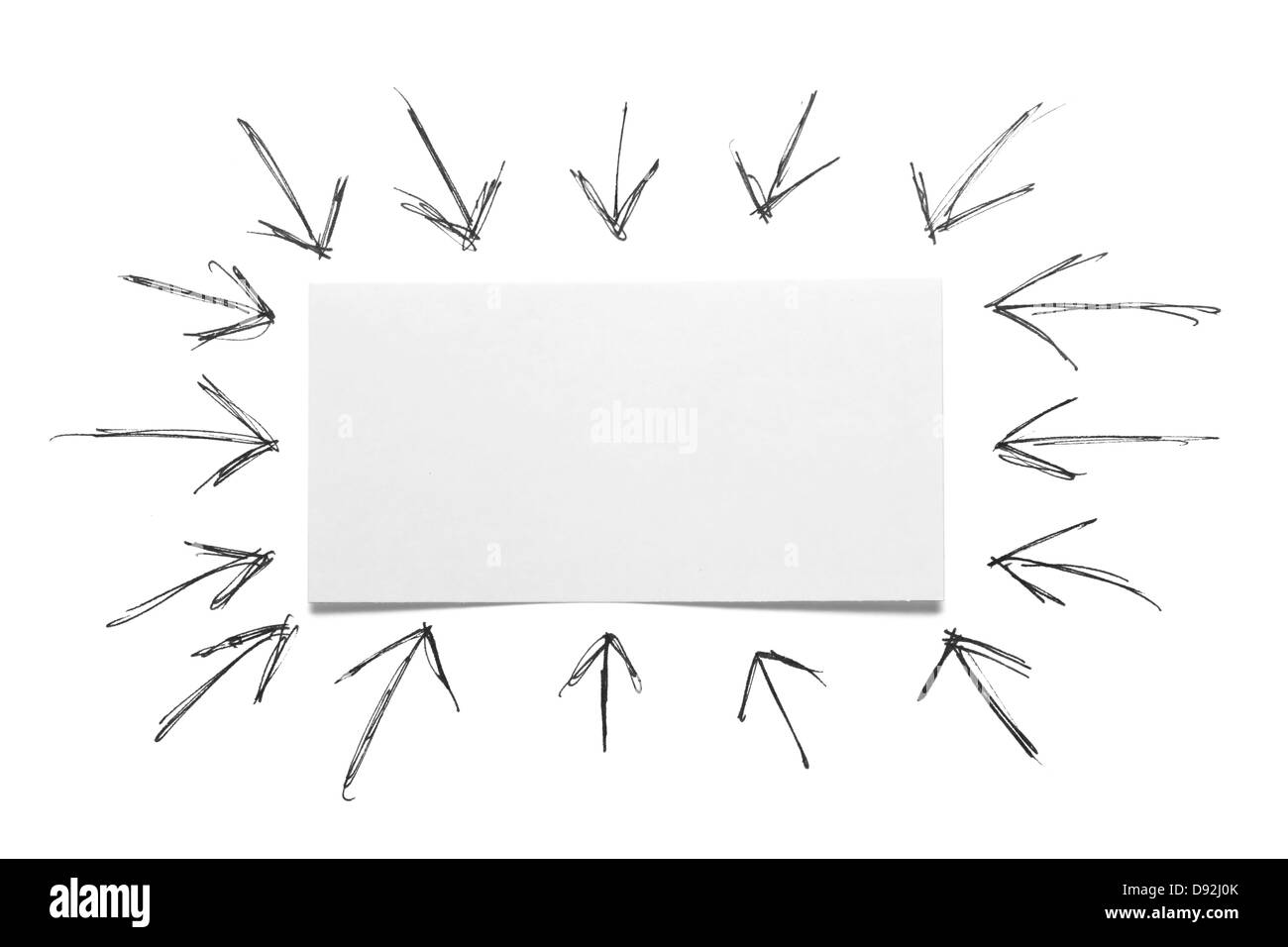 Leeres Blatt Papier Stockfoto
