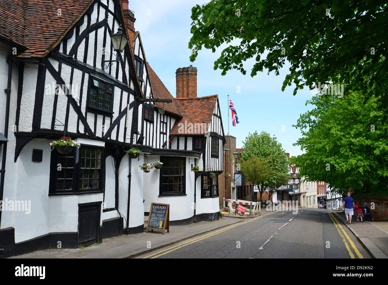 15. Jahrhundert The Boars Head Pub, Windhill, Bishops Stortford, Hertfordshire, England, Vereinigtes Königreich Stockfoto