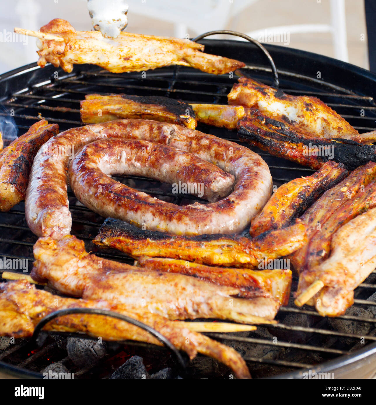 South African Style Barbecue - Grill Stockfoto