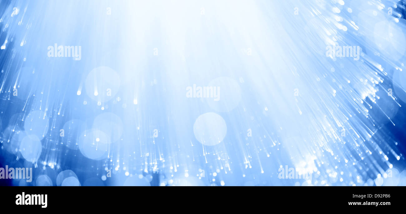 Blaue Faser-Optik Stockfoto