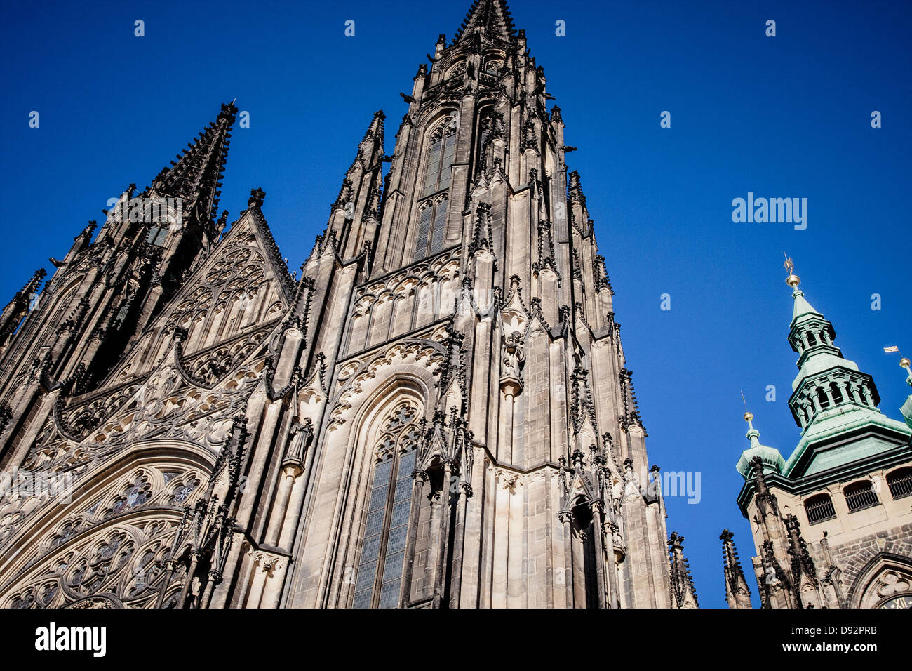 Fassade des St. Veits-Dom in Prag, Tschechische Republik Stockfoto
