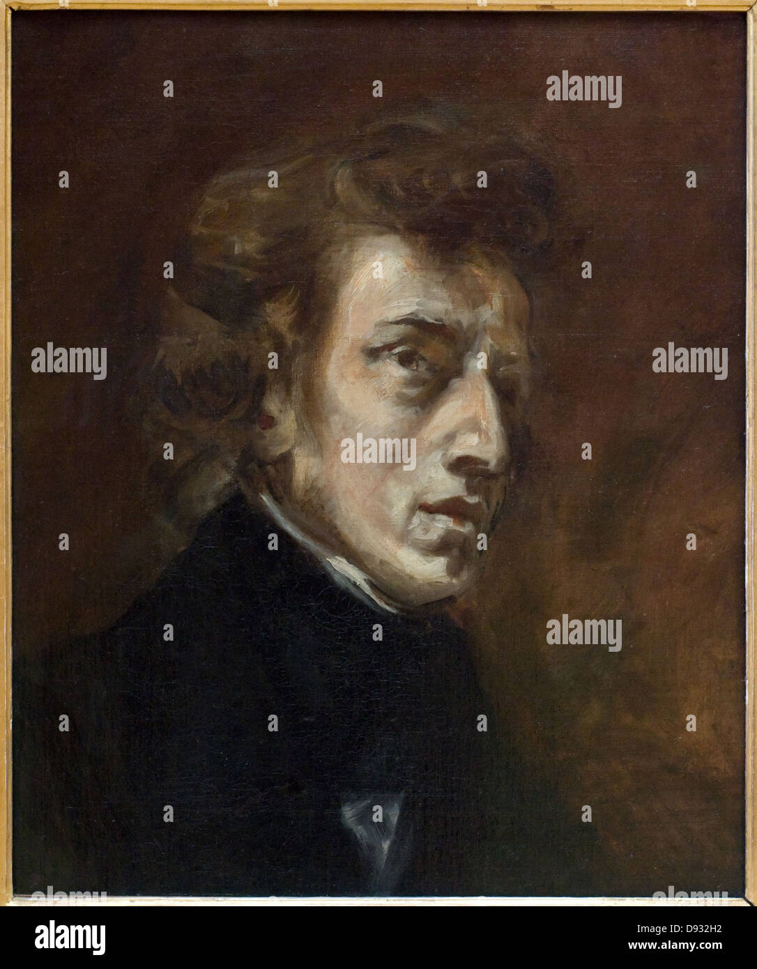 Eugene Delacroix Frederic Chopin 1838 XIX th Jahrhundert französische Schule Museum Louvre - Paris Stockfoto
