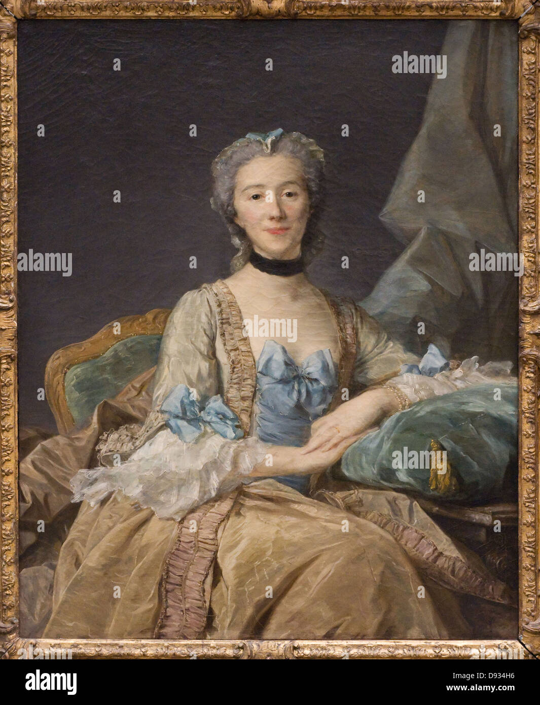 Jean-Baptiste Perronneau Madame de Sorquainville 1749 Französisch Schule Museum Louvre - Paris Stockfoto