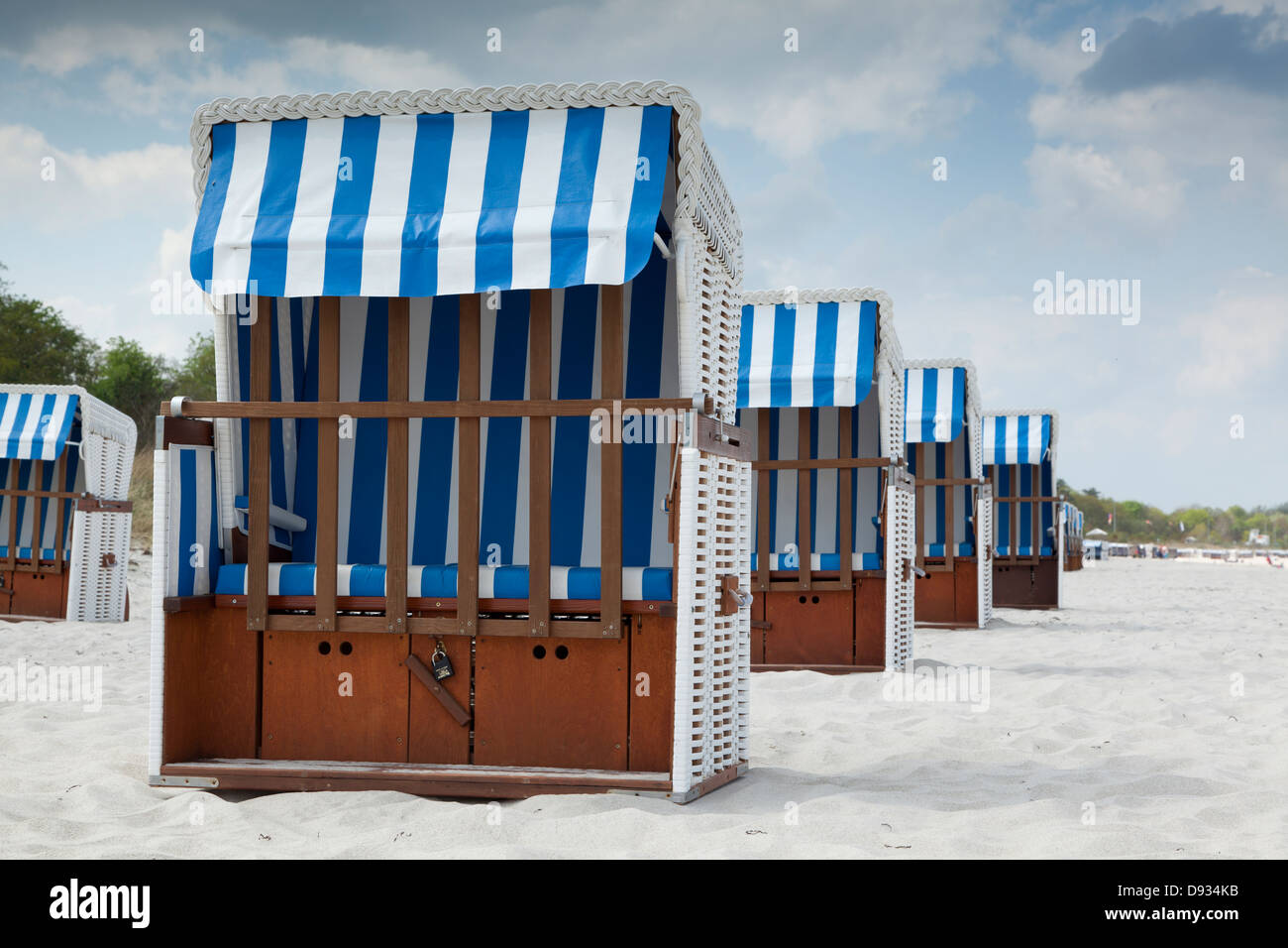 Strandkörbe an der Ostsee, Deutschland Stockfoto