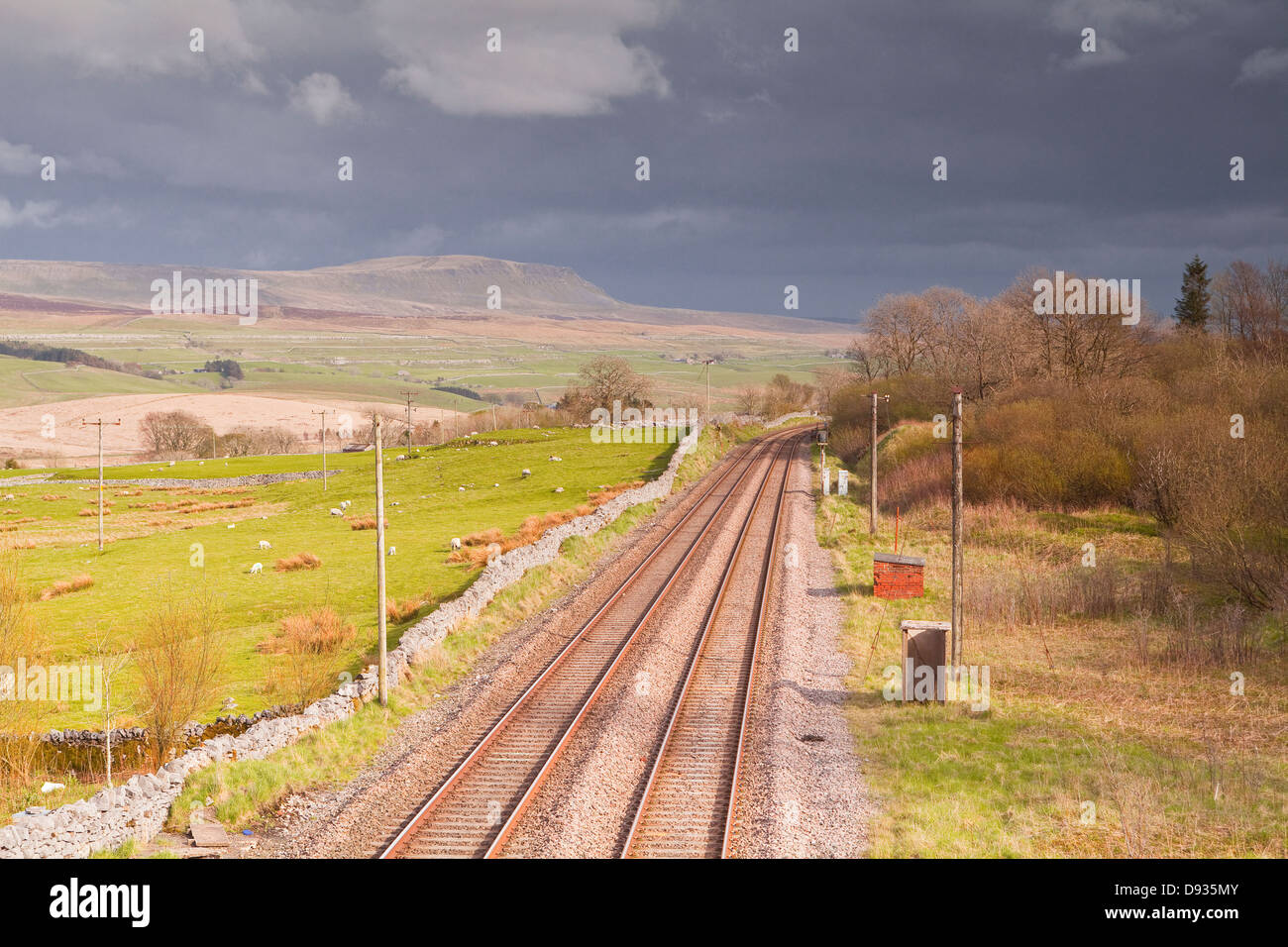 Der Settle und Carlisle Railway in den Yorkshire Dales. Stockfoto