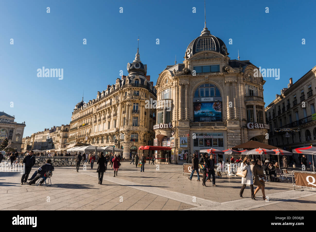Place De La Comedie, Montpellier, Hérault, Languedoc-Roussillon, Frankreich Stockfoto