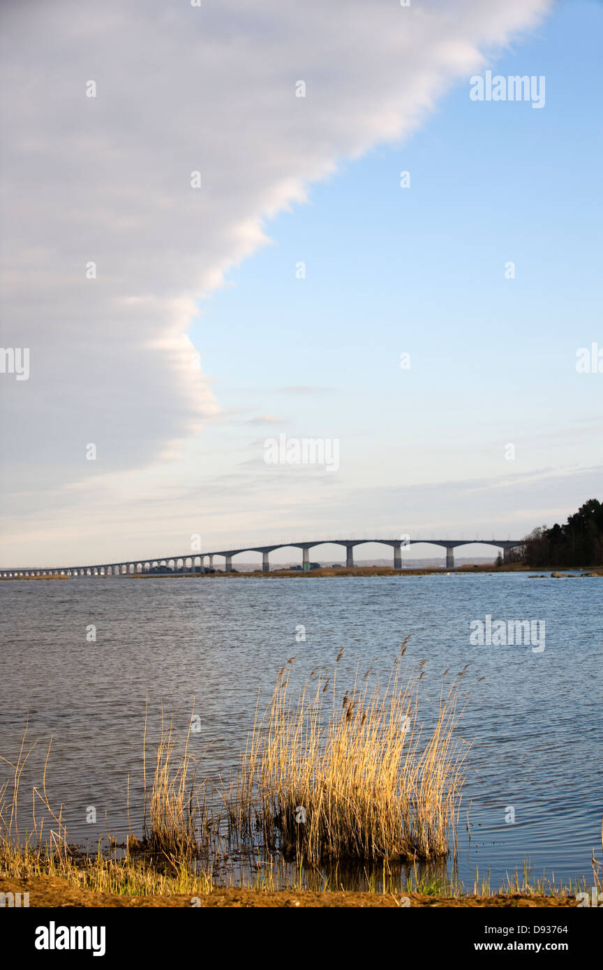 Öland-Brücke, Kalmar, Schweden. Stockfoto