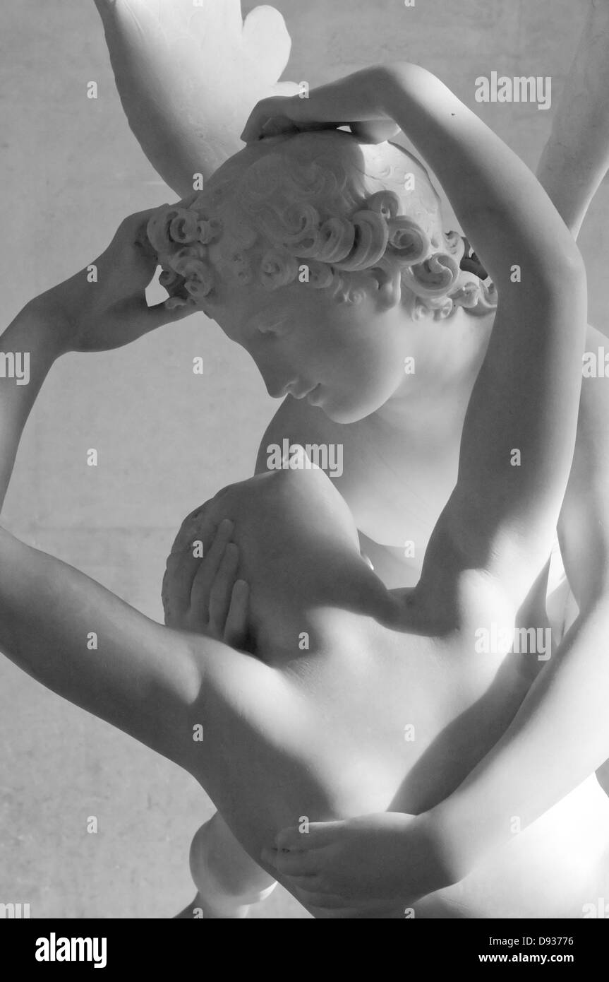 Antonio Canova Psyché Ranimée Par le Baiser de l ' Amour - Psyché wiederbelebt durch den Kuss der Liebe Marmor Italienisch Schule Louvre Mus Stockfoto