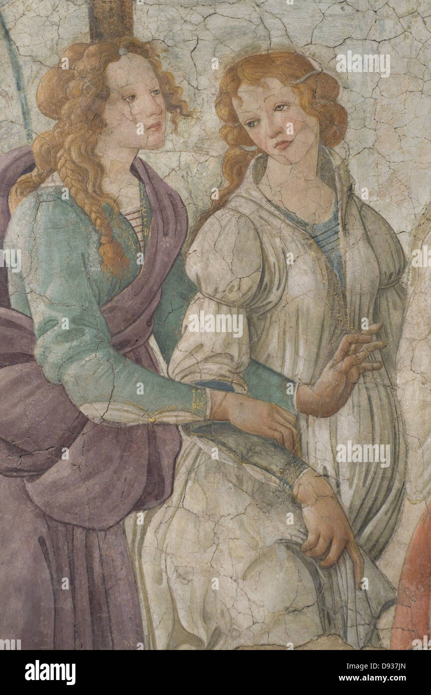 Alessandro Filipepi aka Botticelli Vénus et Les Trois Grâces Offrant des présents À Une Jeune Fille - Venus und drei Grazien aus Stockfoto