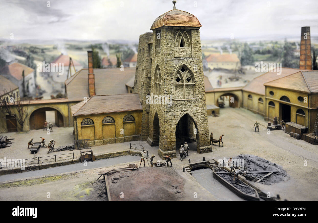 Die erste deutsche Cola-Ofen. Diorama. 18. Jahrhundert. Deutsche Museum. München. Deutschland. Stockfoto