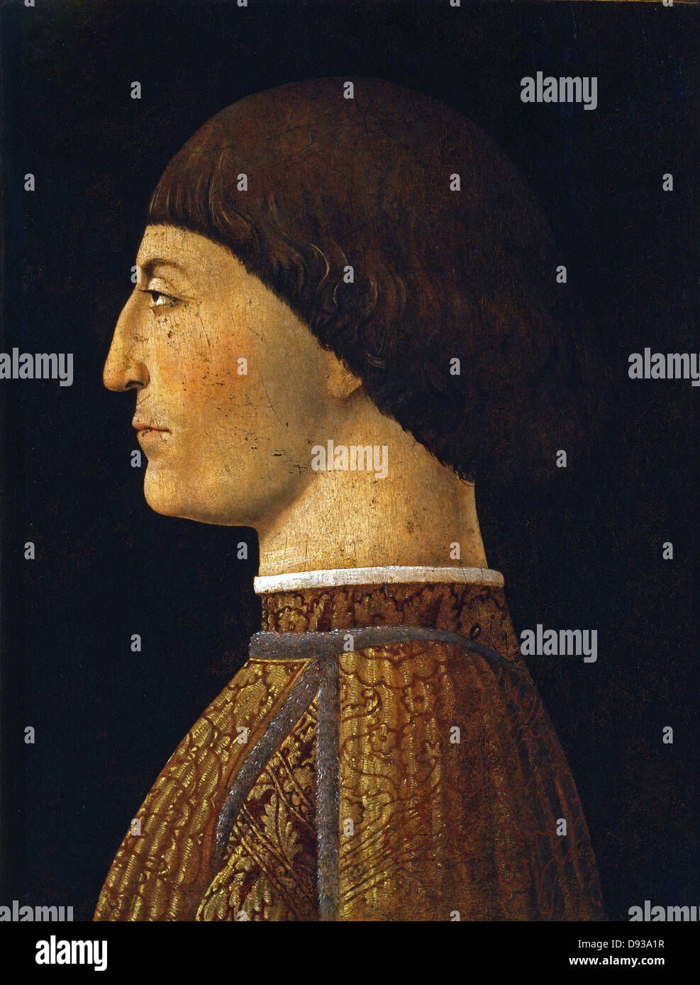 Piero Della Francesca Porträt von Sigismondo Malatesta, Herr von Rimini 1451 XV th Jahrhundert eLouvre Museum - Paris Stockfoto