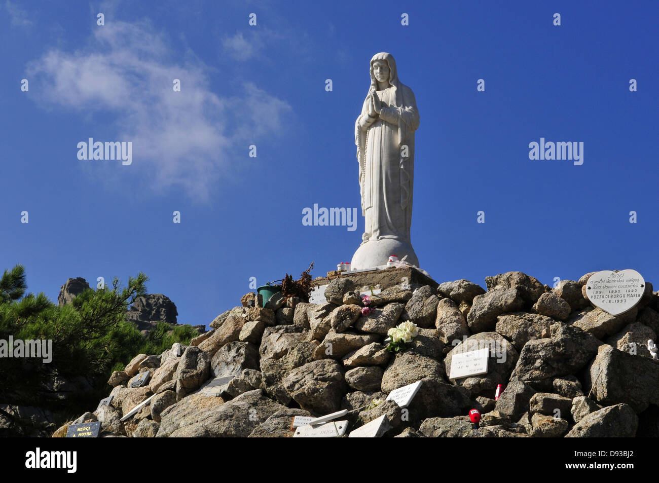 Notre Dame De La Neige am Col de Bavella, Alta Rocca Region, Corse-du-Sud, Korsika, Frankreich Stockfoto