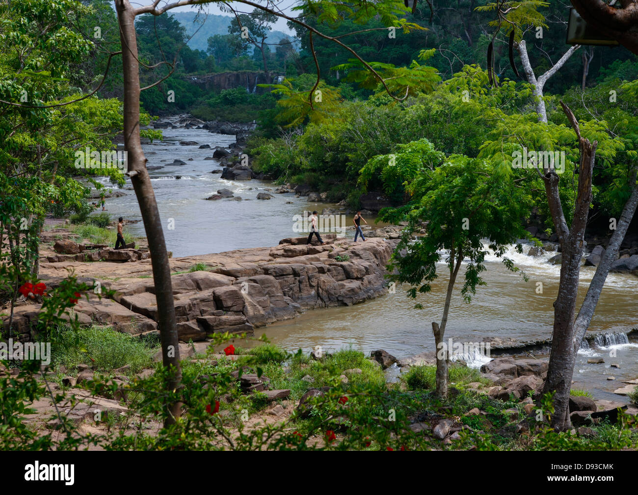 Tadfan Wasserfälle, Boloven, Laos Stockfoto