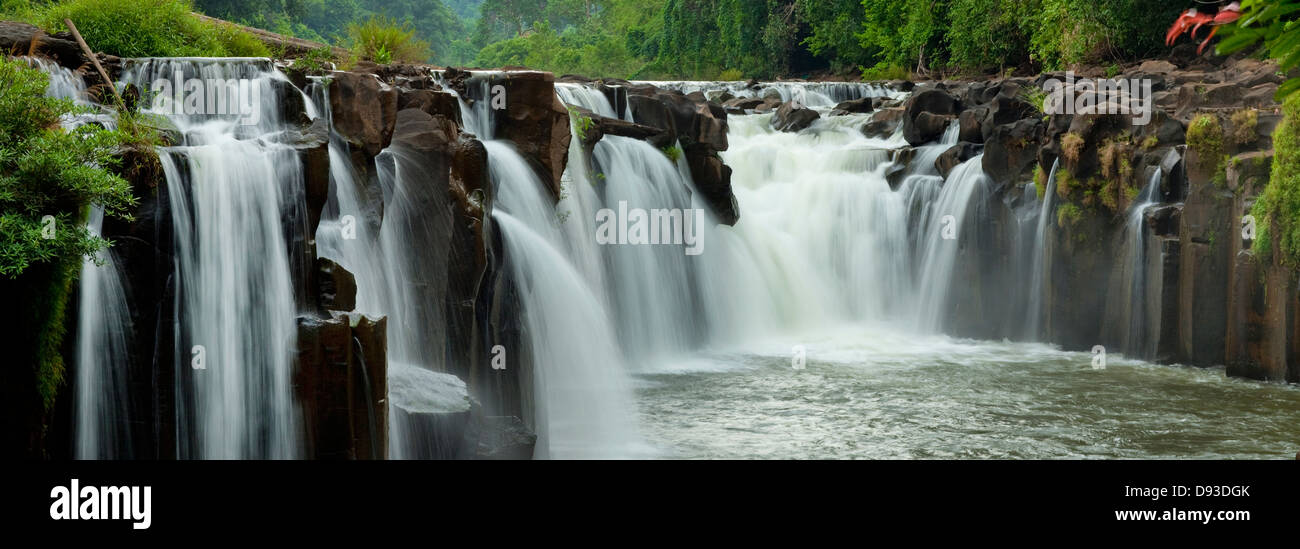 Kouang Si Wasserfälle, Boloven, Laos Stockfoto