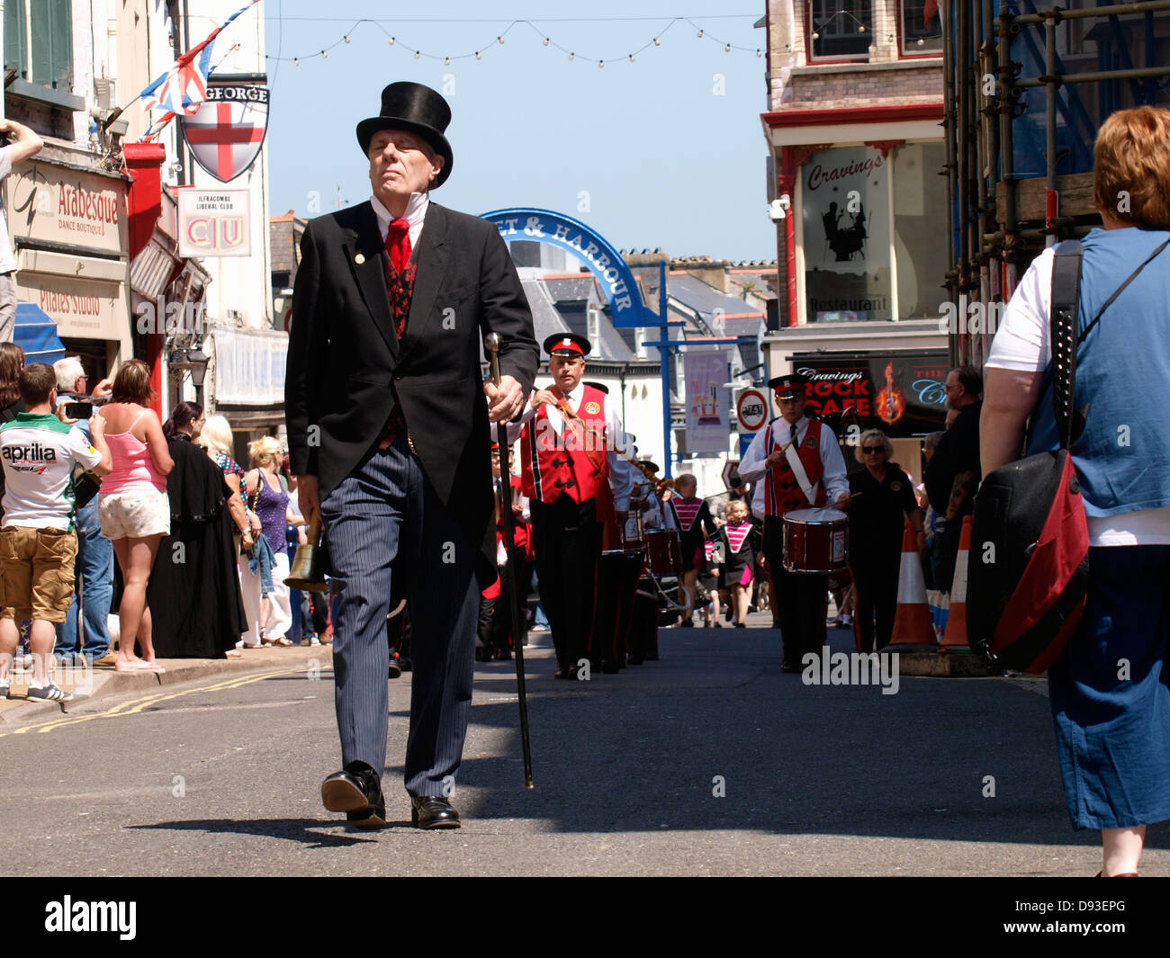 Großmarschall, Ilfracombe viktorianischen fest Parade, Devon, UK 2013 Stockfoto