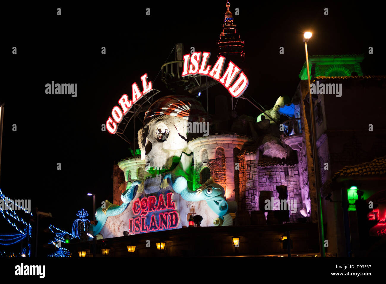 Coral Island Freude Fahrt Spaß Blackpool England UK Stockfoto