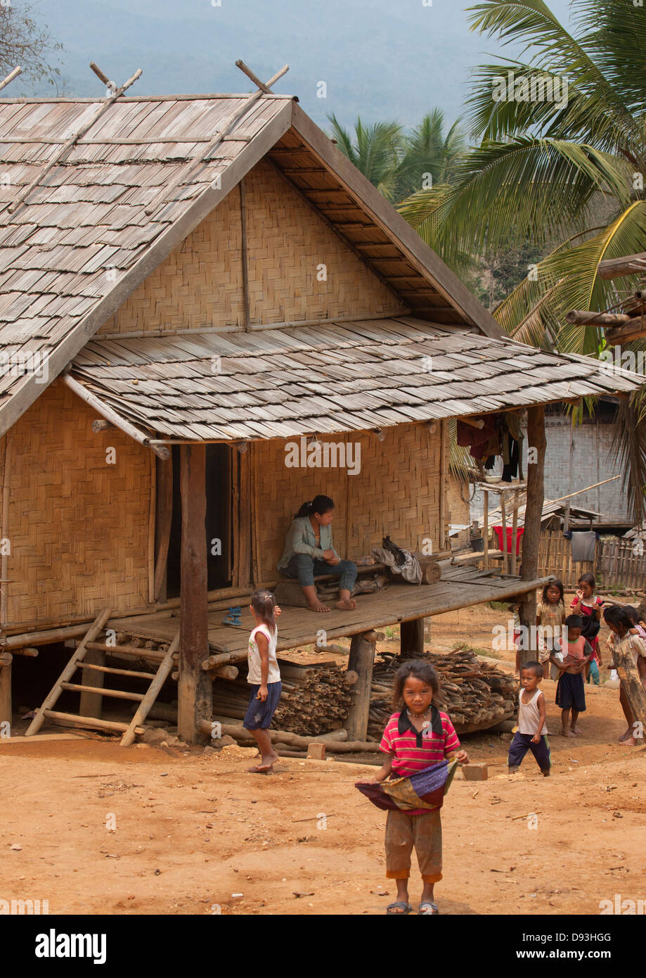 Khmu Minderheit Dorf, Xieng Khouang, Laos Stockfoto