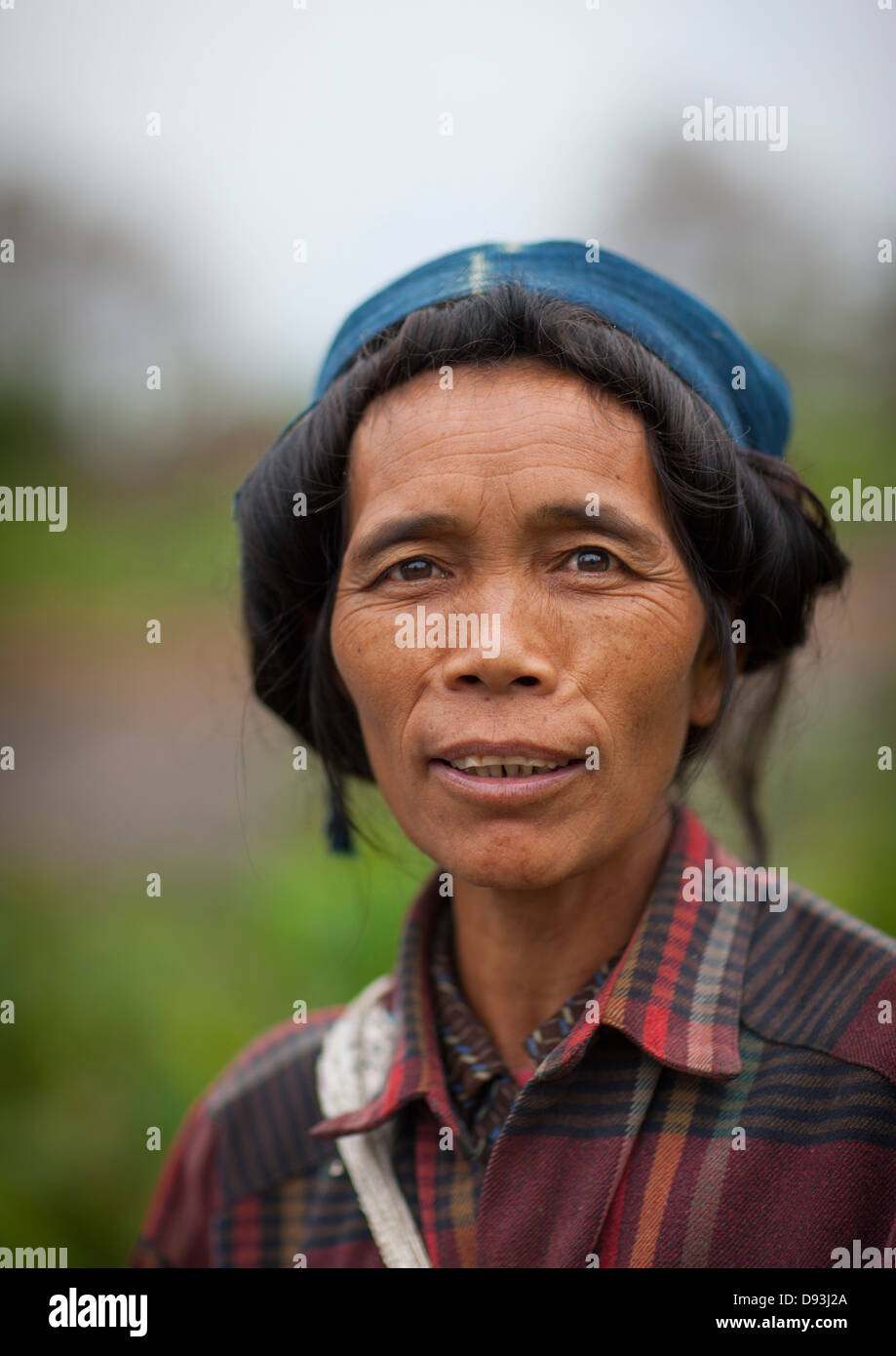 Khmu Minderheit Frau, Xieng Khouang, Laos Stockfoto