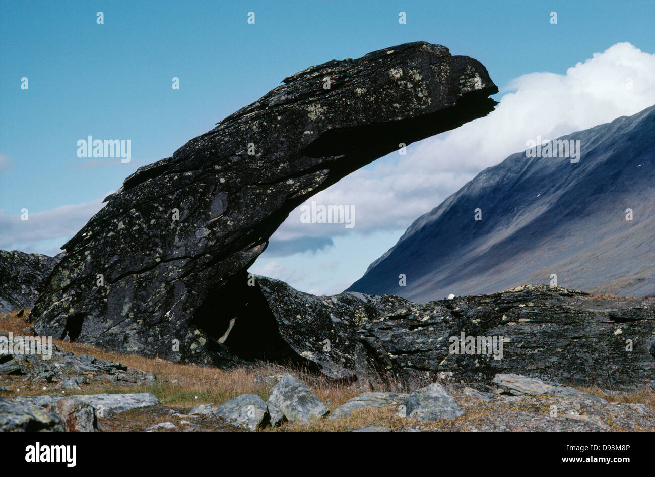 Projektion von Rock, niedrigen Winkel Ansicht Stockfoto