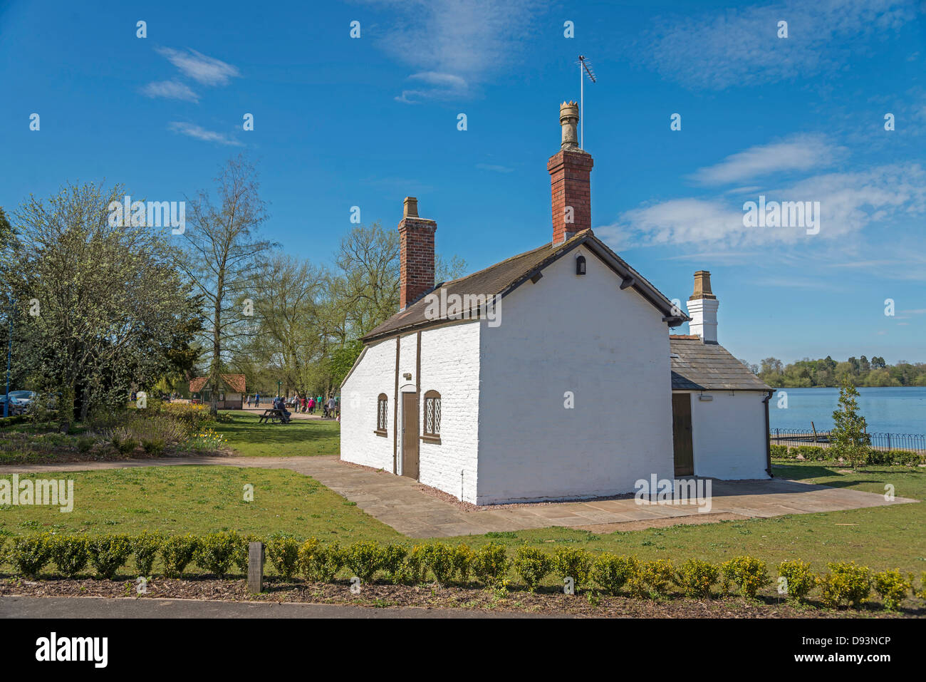 Bloße Ferienhaus am Lake Ellesmere. Ellesmere Shropshire England Vereinigtes Königreich. Stockfoto