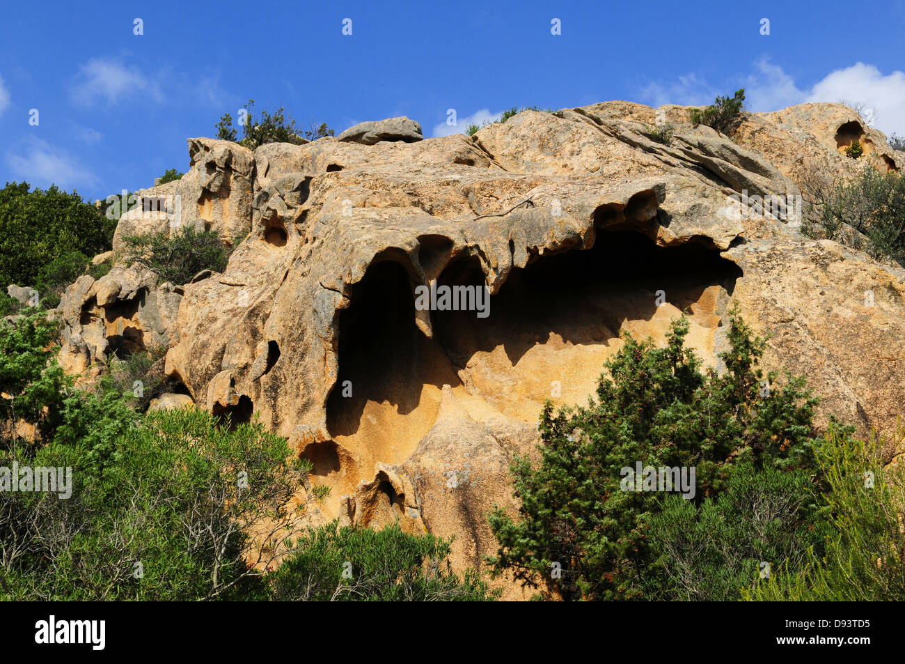 Tarfoni Felsen in der Nähe von San Pantaleo, Gallura Region, Sardinien, Italien Stockfoto