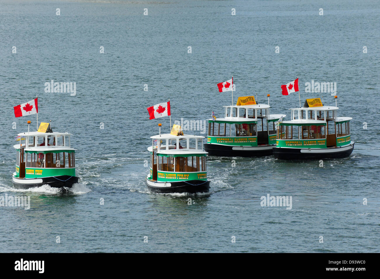 Hafen Fähren tun Ballett in Inner Harbor-Victoria, British Columbia, Kanada. Stockfoto