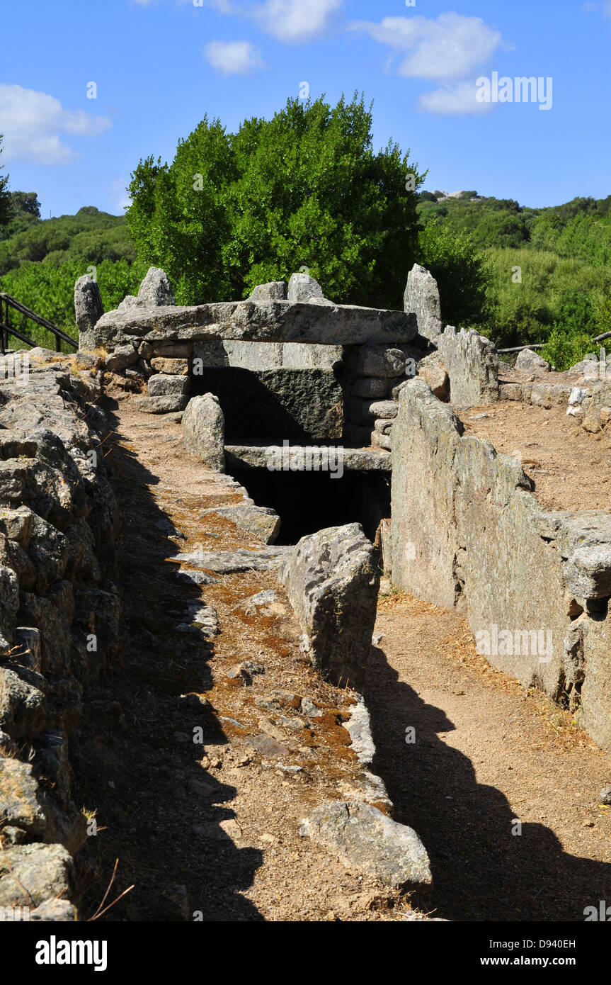 Riesen Grab Li Lolghi bei Arzachena, Gallura, Sardinien, Italien Stockfoto