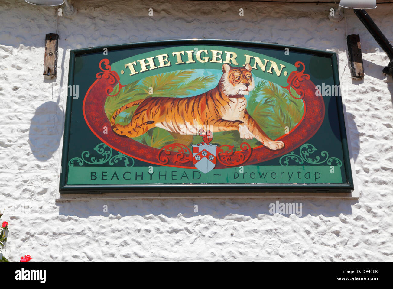 Tiger Inn Zeichen, East Dean East Sussex England UK GB Stockfotografie