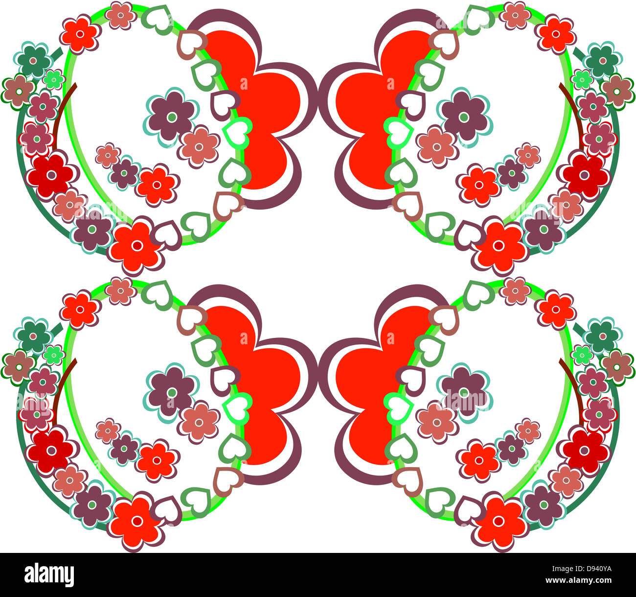 Romantische Blumen Hintergrund nahtlose Retro-Blumenmuster Stockfoto