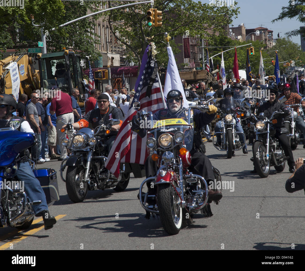 Vietnam-Veteran und Mitglied der Patriot Guard Fahrer auf der Memorial Day Parade in Bay Ridge; Brooklyn; NY. Stockfoto