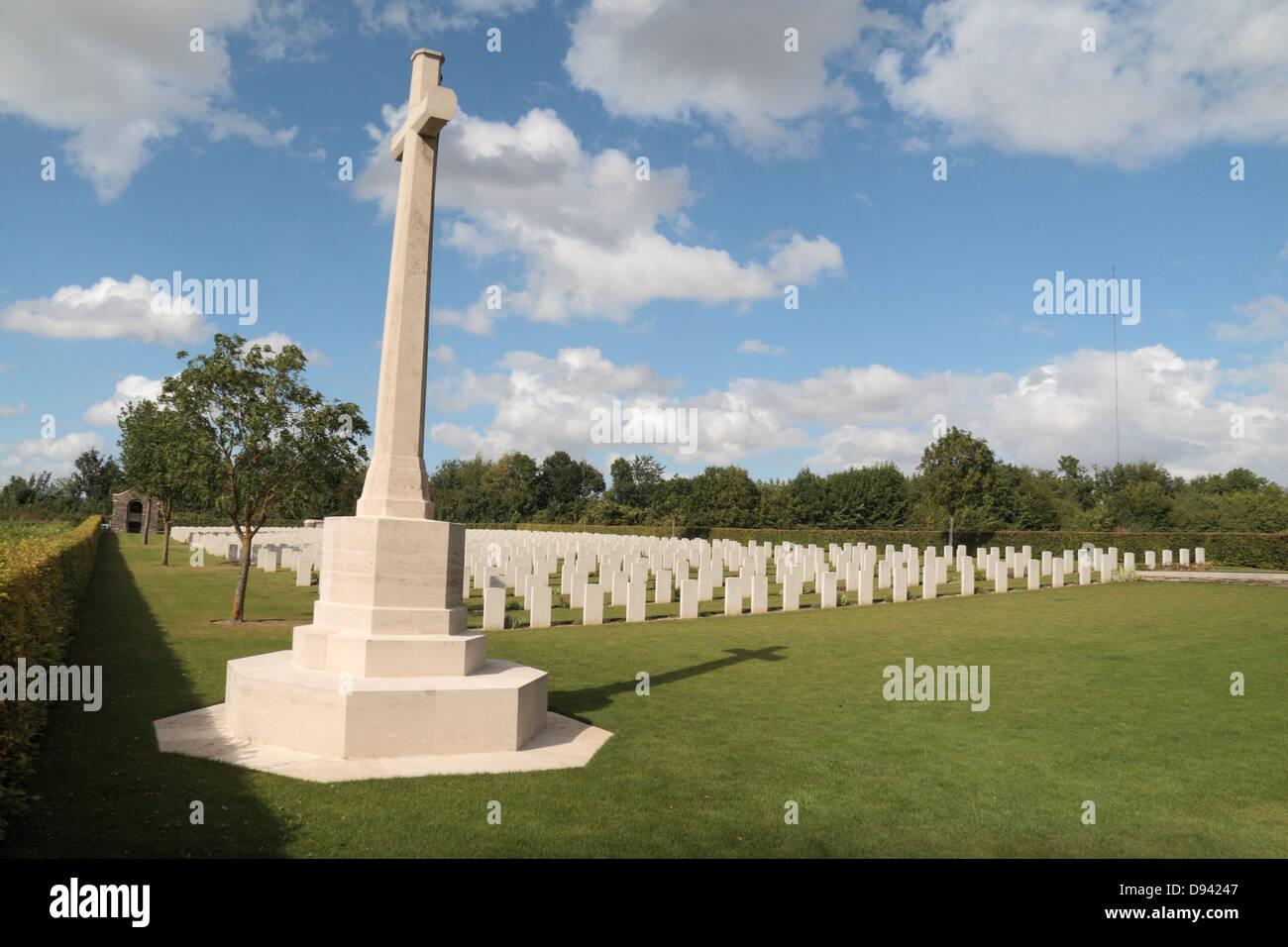 Adelaide-Friedhof, von welchen Australiens unbekannten Soldaten wurde im Jahr 1993, Villers-Bretonneux, Somme, Picardie, Frankreich exhumiert. Stockfoto