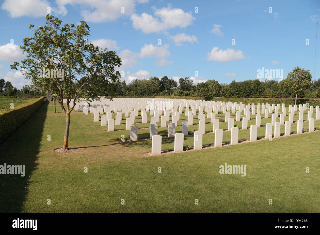 Adelaide-Friedhof, von welchen Australiens unbekannten Soldaten wurde im Jahr 1993, Villers-Bretonneux, Somme, Picardie, Frankreich exhumiert. Stockfoto