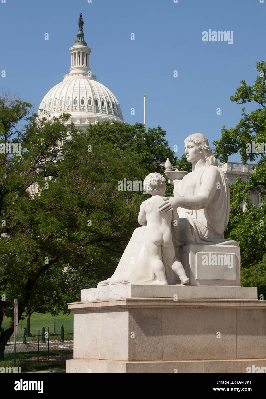 Der Geist der Gerechtigkeit-Skulptur im Rayburn House Of Representatives Building, Washington DC Stockfoto