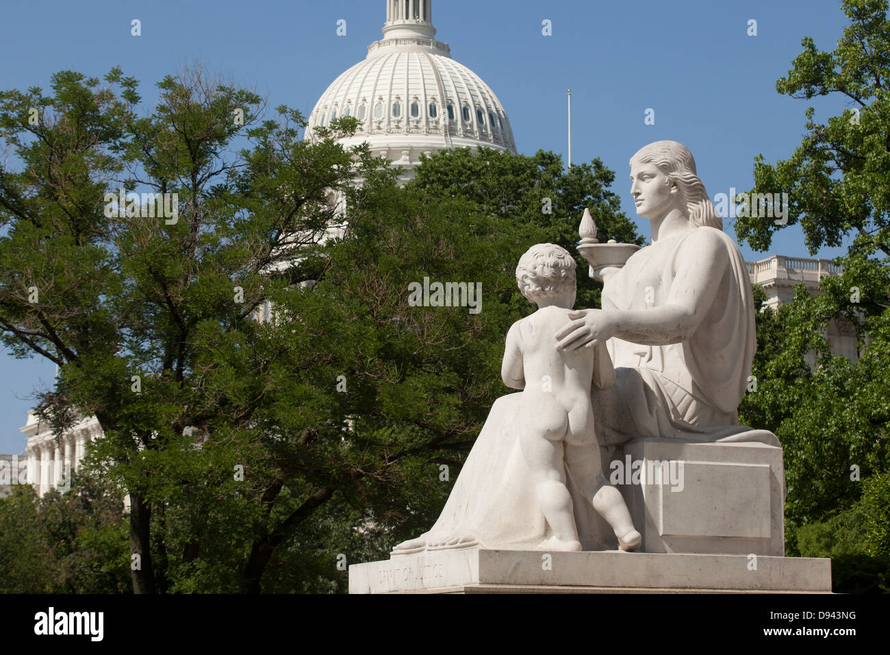 Der Geist der Gerechtigkeit-Skulptur im Rayburn House Of Representatives Building, Washington DC Stockfoto