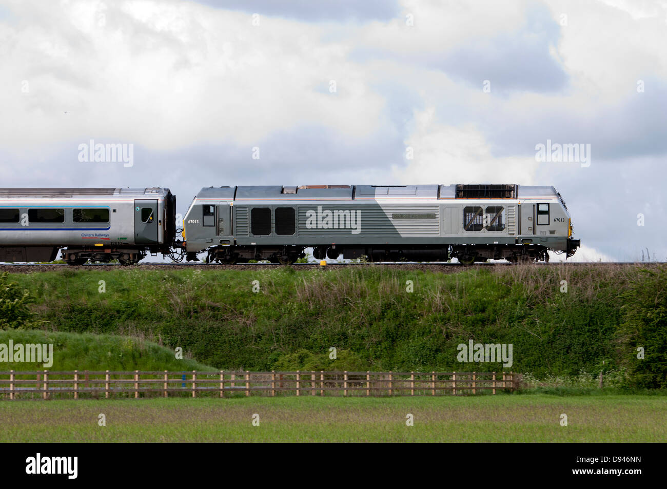 Chiltern Railways Mainline Train, Seitenansicht Stockfoto