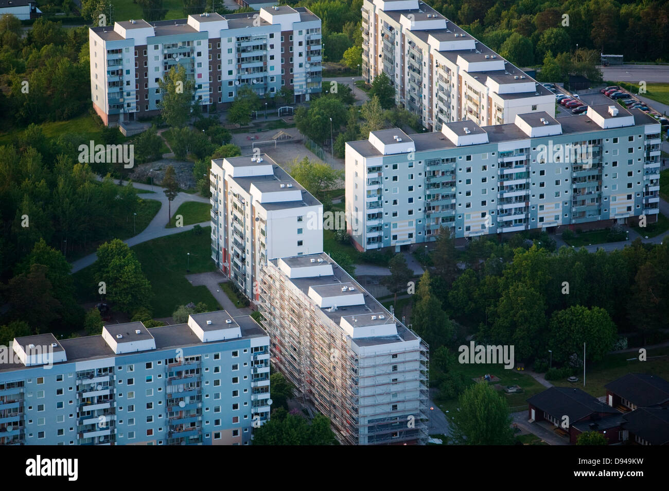 Hochhäuser, Botkyrka, Stockholm, Schweden. Stockfoto