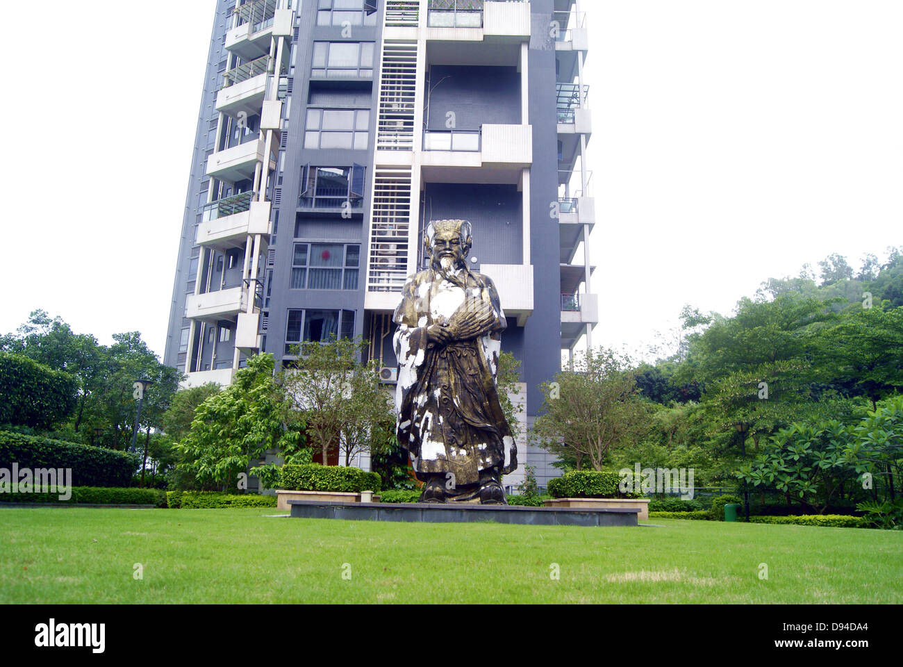 Eine Statue von Zhuge Liang, in Shenzhen, China. Zhuge Liang ist die Hauptfiguren in der chinesischen klassischen Roman, ein bekannter name Stockfoto