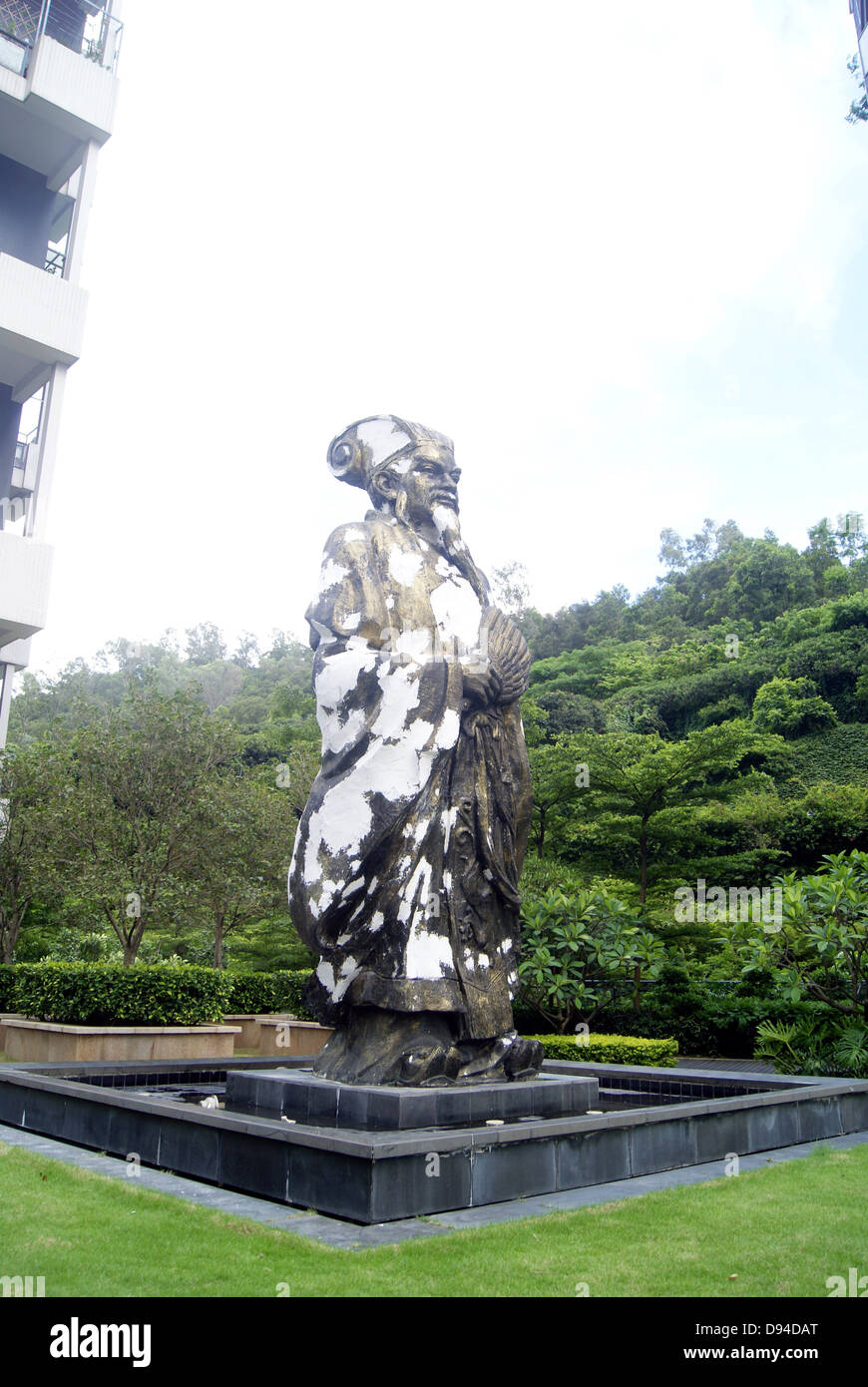 Eine Statue von Zhuge Liang, in Shenzhen, China. Zhuge Liang ist die Hauptfiguren in der chinesischen klassischen Roman, ein bekannter name Stockfoto