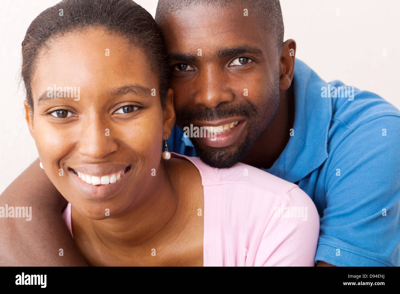Afrikanische amerikanische Brautpaar Closeup portrait Stockfoto