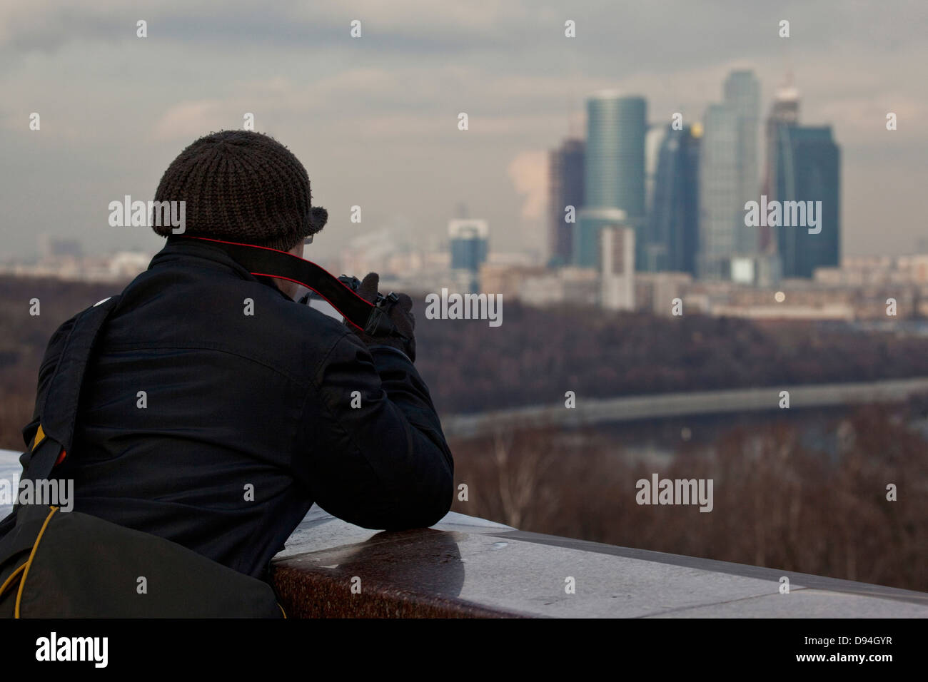 Stadt Moskau, Blick von den Sperlingsbergen (Worobjowy gory), Moskau, Russland Stockfoto