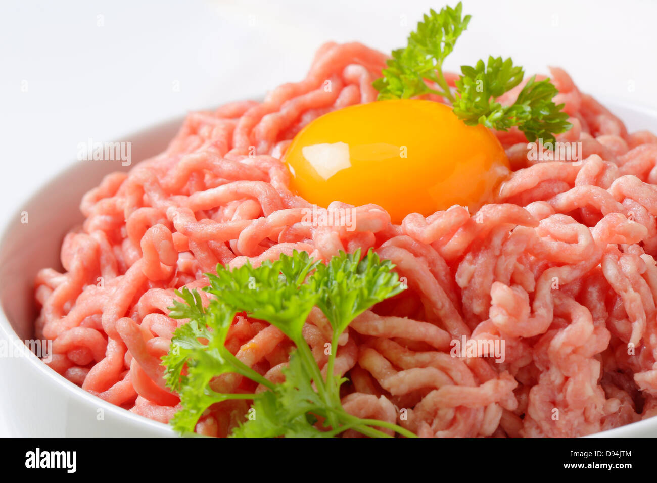 Rohes Mett Stockfoto