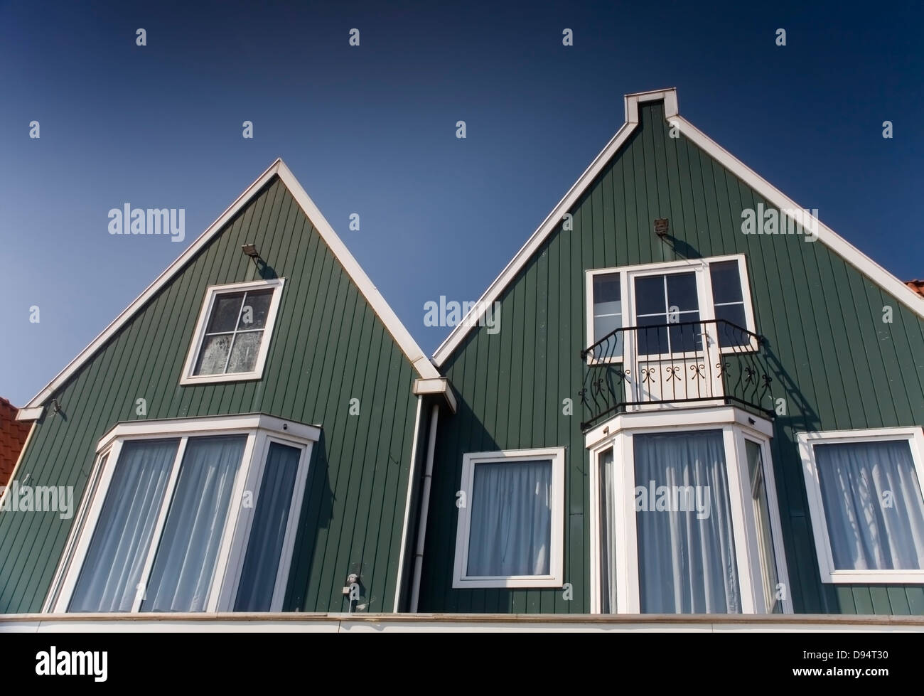 Häuser aus Holz. Volendam, Edam-Volendam Gemeinde, Provinz Nordholland, Holland, Niederlande, Europa Stockfoto