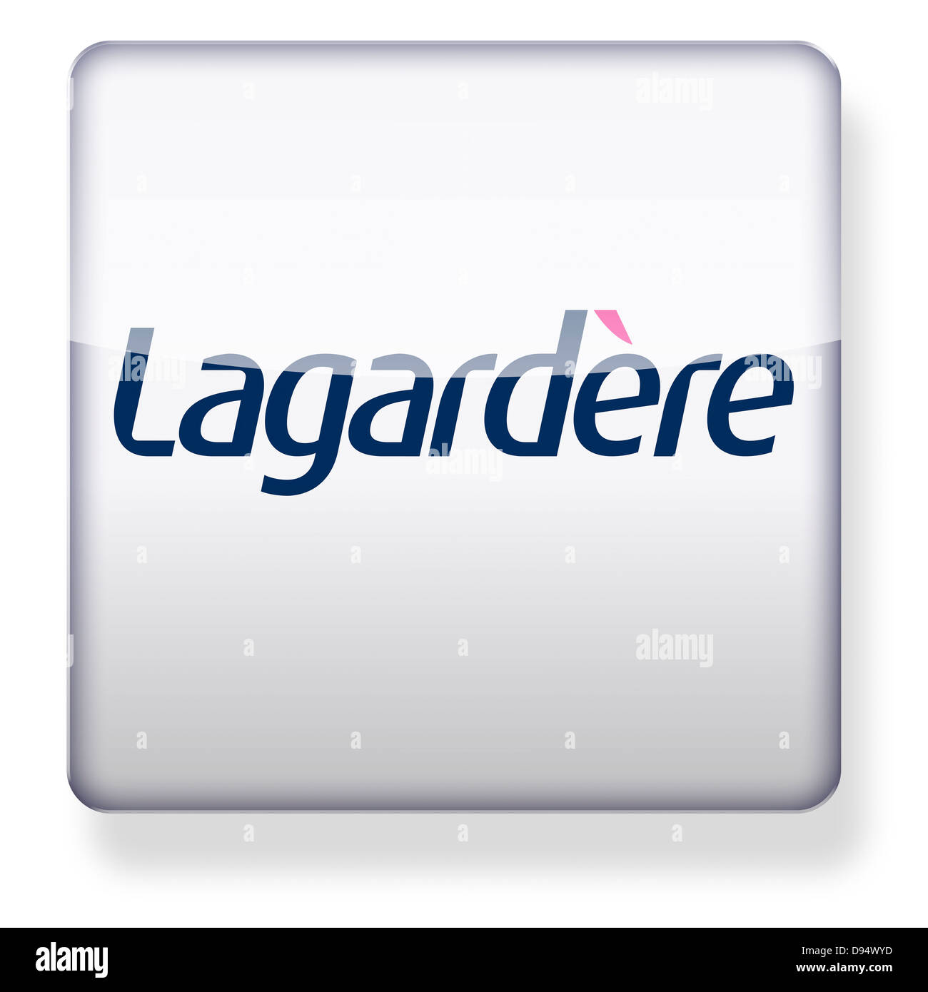 Lagardere Logo als ein app-Symbol. Clipping-Pfad enthalten. Stockfoto