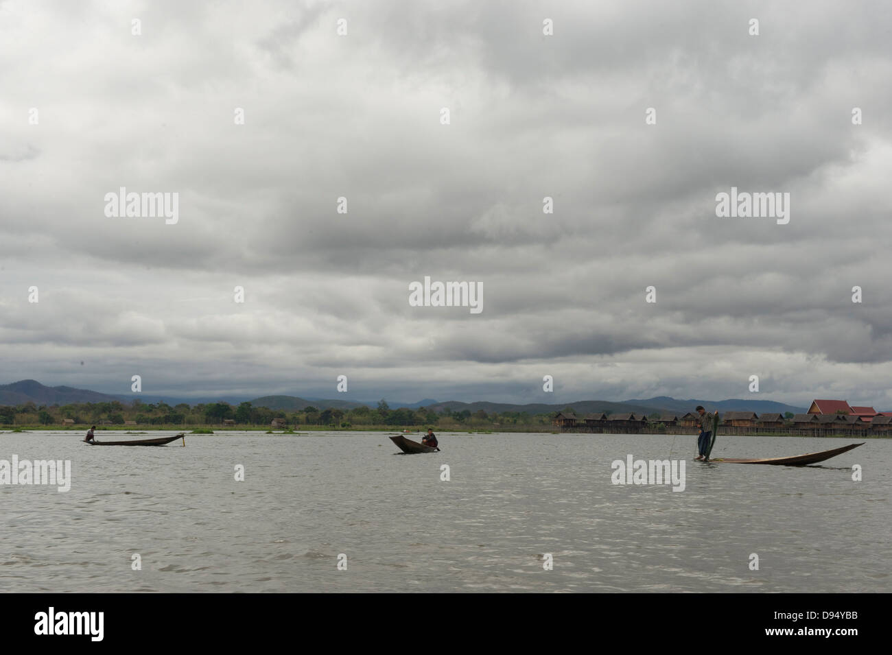 Inle-See, Fischer Stockfoto