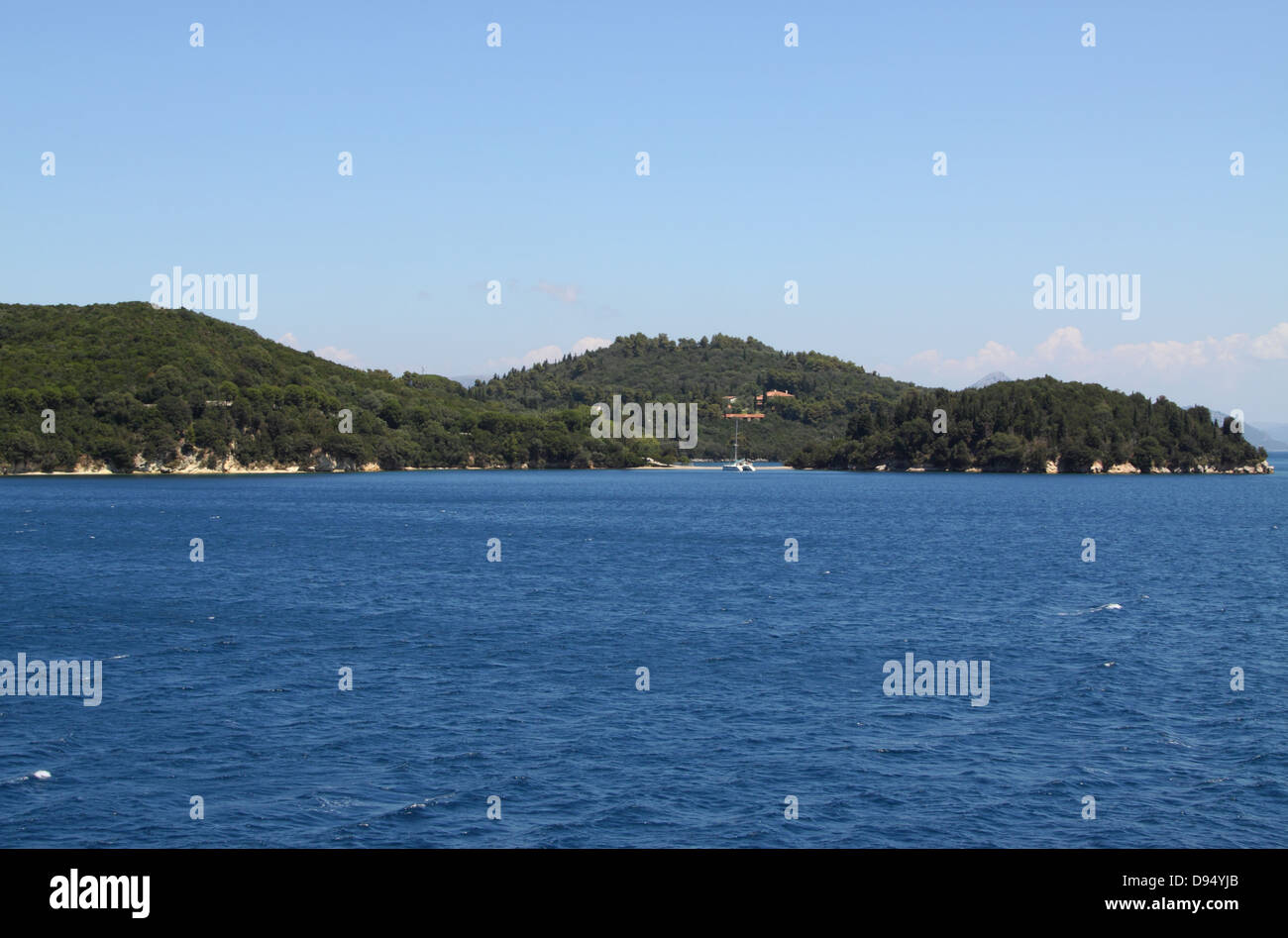 Private Insel Skorpios, Lefkada, ionische Insel, Griechenland Stockfoto