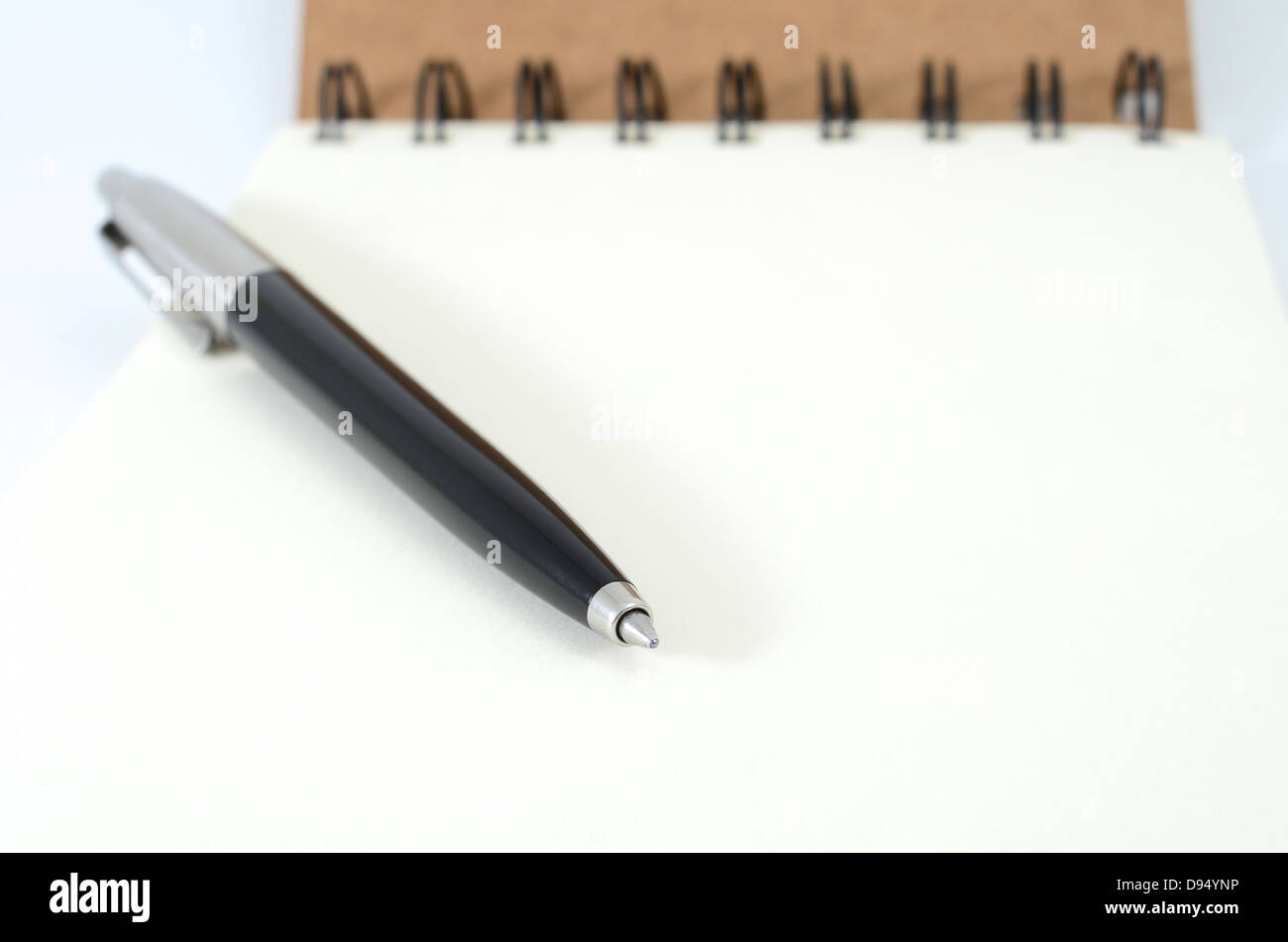 Braune notebook Stockfoto